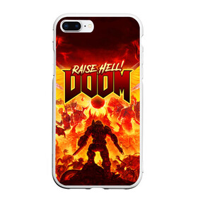 Чехол для iPhone 7Plus/8 Plus матовый с принтом DOOM в Курске, Силикон | Область печати: задняя сторона чехла, без боковых панелей | doom | doom eternal | part two | the ancient gods | дум | игры | монстры