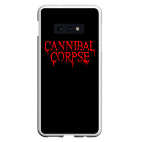 Чехол для Samsung S10E с принтом Cannibal Corpse в Курске, Силикон | Область печати: задняя сторона чехла, без боковых панелей | at | back | birth | bleeding | bloodthirst | butchered | cannibal | corpse | eaten | evisceration | gallery | gore | kill | kreaton | life | mutilated | obsessed | of | slayer | sodom | spawn | suicide | the | to | tomb | unimagined | vile | 