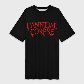 Платье-футболка 3D с принтом Cannibal Corpse в Курске,  |  | at | back | birth | bleeding | bloodthirst | butchered | cannibal | corpse | eaten | evisceration | gallery | gore | kill | kreaton | life | mutilated | obsessed | of | slayer | sodom | spawn | suicide | the | to | tomb | unimagined | vile | 