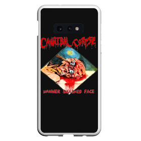 Чехол для Samsung S10E с принтом Cannibal Corpse в Курске, Силикон | Область печати: задняя сторона чехла, без боковых панелей | Тематика изображения на принте: at | back | bleeding | bloodthirst | butchered | cannibal | corpse | eaten | evisceration | gallery | gore | kill | kreaton | life | mutilated | obsessed | of | slayer | sodom | spawn | suicide | the | to | tomb | unimagined | vile | vi