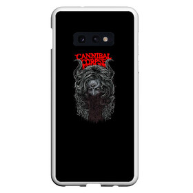 Чехол для Samsung S10E с принтом Cannibal Corpse в Курске, Силикон | Область печати: задняя сторона чехла, без боковых панелей | Тематика изображения на принте: at | back | birth | bleeding | bloodthirst | butchered | cannibal | corpse | eaten | evisceration | gallery | gore | kill | kreaton | life | mutilated | obsessed | of | slayer | sodom | spawn | suicide | the | to | tomb | unimagined | v