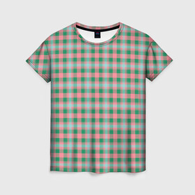 Женская футболка 3D с принтом Узор в клетку в Курске, 100% полиэфир ( синтетическое хлопкоподобное полотно) | прямой крой, круглый вырез горловины, длина до линии бедер | джентльмены | квадраты | клетка | костюм | линии | полосы | текстура | узор