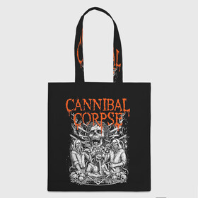 Шоппер 3D с принтом Cannibal Corpse в Курске, 100% полиэстер | Плотность: 200 г/м2; Размер: 34×35 см; Высота лямок: 30 см | at | back | birth | bleeding | bloodthirst | butchered | cannibal | corpse | eaten | evisceration | gallery | kill | kreaton | life | mutilated | obsessed | of | slayer | sodom | spawn | suicide | the | to | tomb | unimagined | vile | v