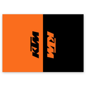 Поздравительная открытка с принтом KTM | КТМ (Z) в Курске, 100% бумага | плотность бумаги 280 г/м2, матовая, на обратной стороне линовка и место для марки
 | enduro | ktm | moto | moto sport | motocycle | sportmotorcycle | ктм | мото | мото спорт | мотоспорт | спорт мото