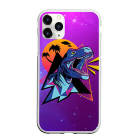 Чехол для iPhone 11 Pro матовый с принтом Retrowave Neon Dinosaur в Курске, Силикон |  | Тематика изображения на принте: 1980 | 80s | geometry | retrowave | retrowave принт | rex | space | t rex | trex | tropical | восьмидесятые | геометрия | космос | нео | неоновый динозавр | пальмы | рекс | ретровейв | рисунок динозавра | тираннозавр | тиранозавр