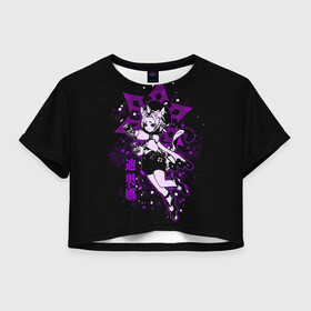 Женская футболка Crop-top 3D с принтом GENSHIN IMPACT ДИОНА в Курске, 100% полиэстер | круглая горловина, длина футболки до линии талии, рукава с отворотами | diona | genshin impact | геншин импакт | диона | игры | крио | персонажи