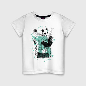 Детская футболка хлопок с принтом BEASTARS Гохин в Курске, 100% хлопок | круглый вырез горловины, полуприлегающий силуэт, длина до линии бедер | Тематика изображения на принте: anime | beastars | gouhin | manga | аниме | выдающиеся звери | гохин | манга | панда