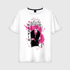 Женская футболка хлопок Oversize с принтом BEASTARS в Курске, 100% хлопок | свободный крой, круглый ворот, спущенный рукав, длина до линии бедер
 | anime | beastars | legoshi | louis | manga | аниме | волк | выдающиеся звери | легоси | легоши | луи | манга | олень