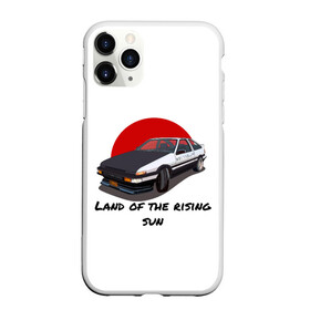 Чехол для iPhone 11 Pro Max матовый с принтом Land of the rising sun в Курске, Силикон |  | ae86 | drift | hachiroku | initial d | trueno | инициал ди | хачироку