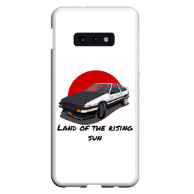 Чехол для Samsung S10E с принтом Land of the rising sun в Курске, Силикон | Область печати: задняя сторона чехла, без боковых панелей | ae86 | drift | hachiroku | initial d | trueno | инициал ди | хачироку