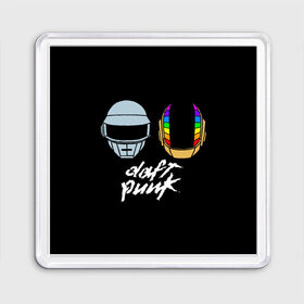 Магнит 55*55 с принтом Daft Punk в Курске, Пластик | Размер: 65*65 мм; Размер печати: 55*55 мм | daft punk | дафт панк | дафт панк арт | дафт панк шлемы | электронная музыка