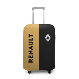 Чехол для чемодана 3D с принтом Renault Passion for life в Курске, 86% полиэфир, 14% спандекс | двустороннее нанесение принта, прорези для ручек и колес | line | renault | reno | yellow | дорога | желтая | лайв | лайн | лайф | линия | пассион | полоса | разметка | рено | фор