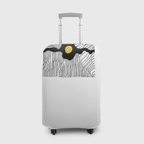 Чехол для чемодана 3D с принтом Absorb в Курске, 86% полиэфир, 14% спандекс | двустороннее нанесение принта, прорези для ручек и колес | calligraphy | character | lettering | lineart | графика | желтый | каллиграфия