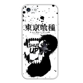 Чехол для iPhone 5/5S матовый с принтом SHUT UP Tokyo Ghoul в Курске, Силикон | Область печати: задняя сторона чехла, без боковых панелей | Тематика изображения на принте: anime | kaneki ken | tokyo ghoul | tokyo ghoul: re | аниме | анимэ | гули | джузо сузуя | канеки кен | кузен йошимура | наки | нишики нишио | ре | ренджи йомо | ризе камиширо | токийский гуль | тоука киришима | ута