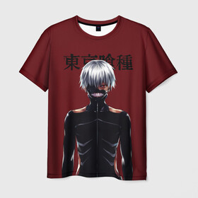 Мужская футболка 3D с принтом Канеки Кен Kaneki Ken в Курске, 100% полиэфир | прямой крой, круглый вырез горловины, длина до линии бедер | anime | kaneki ken | tokyo ghoul | tokyo ghoul: re | аниме | анимэ | гули | джузо сузуя | канеки кен | кузен йошимура | наки | нишики нишио | ре | ренджи йомо | ризе камиширо | токийский гуль | тоука киришима | ута