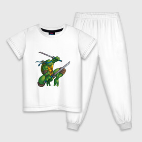 Детская пижама хлопок с принтом Леонардо в Курске, 100% хлопок |  брюки и футболка прямого кроя, без карманов, на брюках мягкая резинка на поясе и по низу штанин
 | donatello | leonardo | michelangelo | ninja | pizza | raphael | turtles | донателло | животные | карате | комикс | комиксы | леонардо | микеланджело | мультфильм | мутант | мутанты | ниндзя | пицца | рафаэль | сплинтер | супергерой