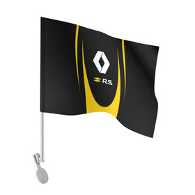 Флаг для автомобиля с принтом RENAULT SPORT в Курске, 100% полиэстер | Размер: 30*21 см | auto | car | france | life | logan | megane | renault | sandero | sport | автомобиль | водителям | логан | логотип | машина | рено | сандеро | франция