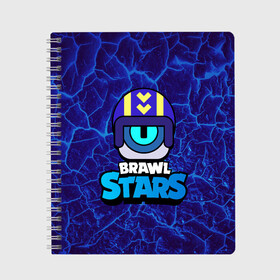 Тетрадь с принтом STU СТУ Brawl Stars в Курске, 100% бумага | 48 листов, плотность листов — 60 г/м2, плотность картонной обложки — 250 г/м2. Листы скреплены сбоку удобной пружинной спиралью. Уголки страниц и обложки скругленные. Цвет линий — светло-серый
 | Тематика изображения на принте: brawl | brawl stars | brawlstars | brawl_stars | jessie | бравл | бравлер stu | бравлстарс | гонщик | каскадер | сту