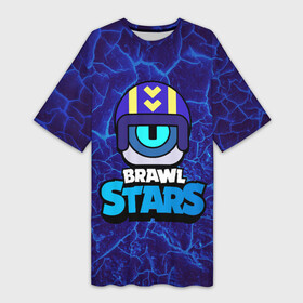 Платье-футболка 3D с принтом STU СТУ Brawl Stars в Курске,  |  | brawl | brawl stars | brawlstars | brawl_stars | jessie | бравл | бравлер stu | бравлстарс | гонщик | каскадер | сту