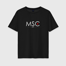 Женская футболка хлопок Oversize с принтом MSCside collection | MSC (2021) в Курске, 100% хлопок | свободный крой, круглый ворот, спущенный рукав, длина до линии бедер
 | 0x000000123 | moscow | moscow side | mscside | москва