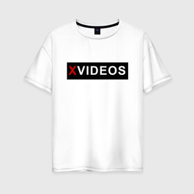 Женская футболка хлопок Oversize с принтом XVIDEOS в Курске, 100% хлопок | свободный крой, круглый ворот, спущенный рукав, длина до линии бедер
 | 2 | big | com | girl | http | https | milf | mom | ru | russian | teen | tits | video | www | xvideos | зеркало | русское | хвидео | чмшвущы
