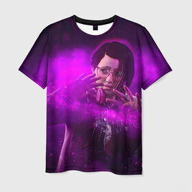 Мужская футболка 3D с принтом Пурпур в Курске, 100% полиэфир | прямой крой, круглый вырез горловины, длина до линии бедер | game | life is strange:true colors | арт | графика | игры