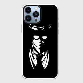 Чехол для iPhone 13 Pro Max с принтом Черно белый Алукард в Курске,  |  | alucard | alukard | anime | blood | dracula | hellsing | integra | japan | manga | seras | tepes | vampire | victoria | vlad | алукард | аниме | вампир | виктория | влад | граф | дракула | интегра | клыки | кровь | манга | монстр | серас | хел