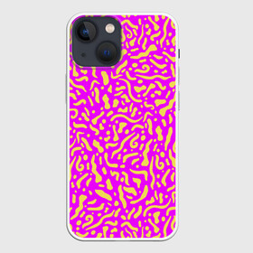 Чехол для iPhone 13 mini с принтом Абстрактные узоры в Курске,  |  | abstract | military | neon | pattern | pink | purple | texture | абстракция | бактерии | волны | восточные | гламур | желтые узоры | камуфляж | кудрявые | милитари | нежные | неоновые | орнамент | паттерн | пятна | резьба