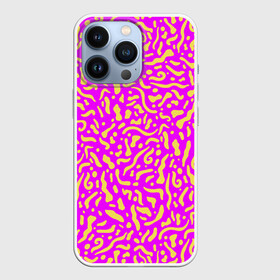 Чехол для iPhone 13 Pro с принтом Абстрактные узоры в Курске,  |  | abstract | military | neon | pattern | pink | purple | texture | абстракция | бактерии | волны | восточные | гламур | желтые узоры | камуфляж | кудрявые | милитари | нежные | неоновые | орнамент | паттерн | пятна | резьба