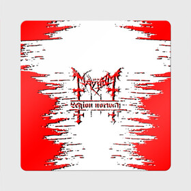 Магнит виниловый Квадрат с принтом mayhem в Курске, полимерный материал с магнитным слоем | размер 9*9 см, закругленные углы | black | black metal | burzum | de mysteriis dom sathanas | dead | deathcrush | dom | dwi | dwi woii | euronymous | freezing | hellhammer | lords of chaos | mayhem | metal | mysteriis | necrobutcher | norwegian black metal | sathanas | the true mayhem