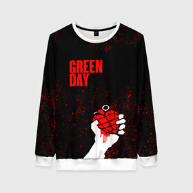 Женский свитшот 3D с принтом green day в Курске, 100% полиэстер с мягким внутренним слоем | круглый вырез горловины, мягкая резинка на манжетах и поясе, свободная посадка по фигуре | american idiot | boulevard of broke | day | green | green day | green day hits | green day lyrics | green day mix | green day music video | green day official | green day songs | green day videos | greenday | music | music video | official | warner record