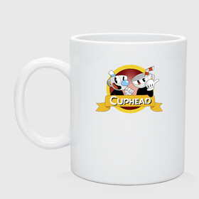 Кружка керамическая с принтом CUPHEAD / КАПХЕД. в Курске, керамика | объем — 330 мл, диаметр — 80 мм. Принт наносится на бока кружки, можно сделать два разных изображения | cuphead | боссы | игра | капхед