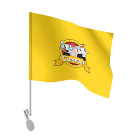 Флаг для автомобиля с принтом CUPHEAD / КАПХЕД. в Курске, 100% полиэстер | Размер: 30*21 см | cuphead | боссы | игра | капхед