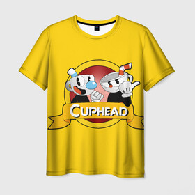 Мужская футболка 3D с принтом CUPHEAD КАПХЕД в Курске, 100% полиэфир | прямой крой, круглый вырез горловины, длина до линии бедер | cuphead | боссы | игра | капхед