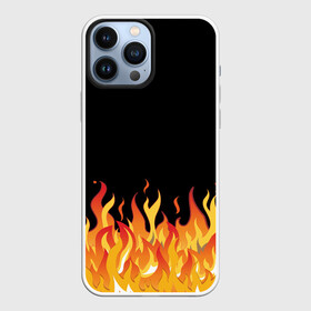Чехол для iPhone 13 Pro Max с принтом ОГОНЬ И НИЧЕГО ЛИШНЕГО в Курске,  |  | blaze | cs go | csgo | блазе | блейз | вектор | кс го | ксго | на черном фоне | нечего лишнего | огонь | пламя | языки пламени
