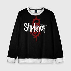 Детский свитшот 3D с принтом Slipknot Надпись в Курске, 100% полиэстер | свободная посадка, прямой крой, мягкая тканевая резинка на рукавах и понизу свитшота | metal | music | rock | slipknot | логотип | металл | музыка | надпись | пентаграмма | рок | слипкнот | узор | цифры