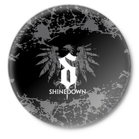 Значок с принтом shinedown в Курске,  металл | круглая форма, металлическая застежка в виде булавки | 45 shinedown | atlantic | atlantic records | brent smith | cut the cord | get up shinedown | music video | official video | rock | shinedown | shinedown (musical group) | shinedown devil | sound of madness | state of my head | zach myers