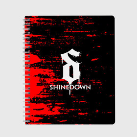 Тетрадь с принтом shinedown в Курске, 100% бумага | 48 листов, плотность листов — 60 г/м2, плотность картонной обложки — 250 г/м2. Листы скреплены сбоку удобной пружинной спиралью. Уголки страниц и обложки скругленные. Цвет линий — светло-серый
 | 45 shinedown | atlantic | atlantic records | brent smith | cut the cord | get up shinedown | music video | official video | rock | shinedown | shinedown (musical group) | shinedown devil | sound of madness | state of my head | zach myers