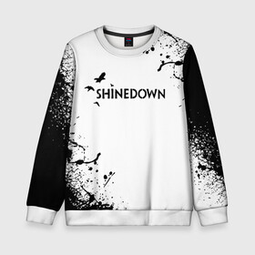 Детский свитшот 3D с принтом shinedown в Курске, 100% полиэстер | свободная посадка, прямой крой, мягкая тканевая резинка на рукавах и понизу свитшота | 45 shinedown | atlantic | atlantic records | brent smith | cut the cord | get up shinedown | music video | official video | rock | shinedown | shinedown (musical group) | shinedown devil | sound of madness | state of my head | zach myers