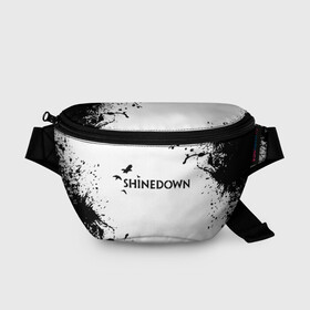 Поясная сумка 3D с принтом shinedown в Курске, 100% полиэстер | плотная ткань, ремень с регулируемой длиной, внутри несколько карманов для мелочей, основное отделение и карман с обратной стороны сумки застегиваются на молнию | 45 shinedown | atlantic | atlantic records | brent smith | cut the cord | get up shinedown | music video | official video | rock | shinedown | shinedown (musical group) | shinedown devil | sound of madness | state of my head | zach myers