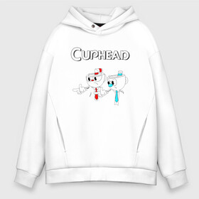 Мужское худи Oversize хлопок с принтом Cuphead в Курске, френч-терри — 70% хлопок, 30% полиэстер. Мягкий теплый начес внутри —100% хлопок | боковые карманы, эластичные манжеты и нижняя кромка, капюшон на магнитной кнопке | cuphead | tdcuphd | горит пукан | двое | игры | невозможно пройти. | чашки головы | чашкоголовые