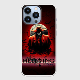 Чехол для iPhone 13 Pro с принтом HELLSING в Курске,  |  | bats | cracked | hellsing film | hellsing lettering | hellsing print | helsing | red | van hellsing | ван хельсинг | красный | летучие мыши | надпись хельсинг | принт хельсинг | трещены | фильм хельсинг | хельсинг