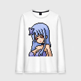 Мужской лонгслив хлопок с принтом Pixel art anime girl в Курске, 100% хлопок |  | anime | art | girl | manga | pixel | аниме | арт | девушка | манга | пиксель