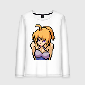 Женский лонгслив хлопок с принтом Pixel art anime в Курске, 100% хлопок |  | anime | art | girl | manga | pixel | аниме | арт | девушка | манга | пиксель