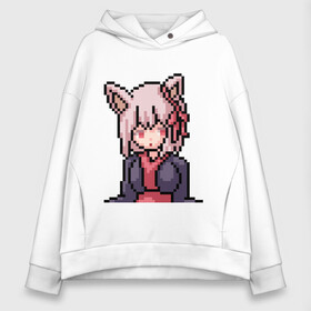 Женское худи Oversize хлопок с принтом Pixel art anime в Курске, френч-терри — 70% хлопок, 30% полиэстер. Мягкий теплый начес внутри —100% хлопок | боковые карманы, эластичные манжеты и нижняя кромка, капюшон на магнитной кнопке | anime | art | girl | manga | pixel | аниме | арт | девушка | манга | пиксель