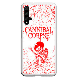 Чехол для Honor 20 с принтом cannibal corpse в Курске, Силикон | Область печати: задняя сторона чехла, без боковых панелей | Тематика изображения на принте: cannibal | cannibal corpse | cannibal corpse butchered at birth | cannibal corpse eaten back to life | cannibal corpse hammer smashed face | corpse | death metal | металл | пластинки с металлическим лезвием | рок | труп каннибала