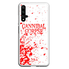 Чехол для Honor 20 с принтом cannibal corpse в Курске, Силикон | Область печати: задняя сторона чехла, без боковых панелей | Тематика изображения на принте: cannibal | cannibal corpse | cannibal corpse butchered at birth | cannibal corpse eaten back to life | cannibal corpse hammer smashed face | corpse | death metal | металл | пластинки с металлическим лезвием | рок | труп каннибала