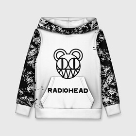 Детская толстовка 3D с принтом radiohead в Курске, 100% полиэстер | двухслойный капюшон со шнурком для регулировки, мягкие манжеты на рукавах и по низу толстовки, спереди карман-кенгуру с мягким внутренним слоем | Тематика изображения на принте: colin greenwood | dead air space | ed o’brien | eob | greenwood brothers | jnny | jonny and thom | jonny greenwood | nigel godrich | phil selway | radio head | radiohead | selway | thm yrk | tom yorke | xl | xl recordings | джонни гринвуд | колин гринвуд 