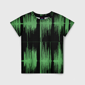 Детская футболка 3D с принтом AUDIOWAVE в Курске, 100% гипоаллергенный полиэфир | прямой крой, круглый вырез горловины, длина до линии бедер, чуть спущенное плечо, ткань немного тянется | Тематика изображения на принте: underground | звук | звуковая волна | звукорежиссер | прикол