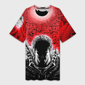 Платье-футболка 3D с принтом Берсерк черное солнце в Курске,  |  | anime | anime berserk | berserk | knight | manga | аниме | аниме берсерк | берсерк | клеймо | манга | рыцарь | япония